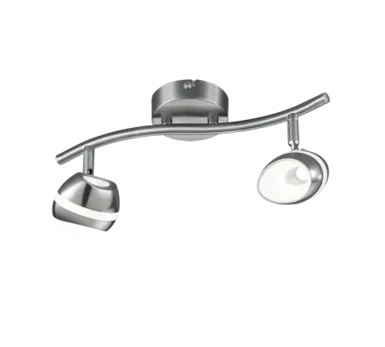 Plafonnier 2 lampes led Trio Shark Gris Métal